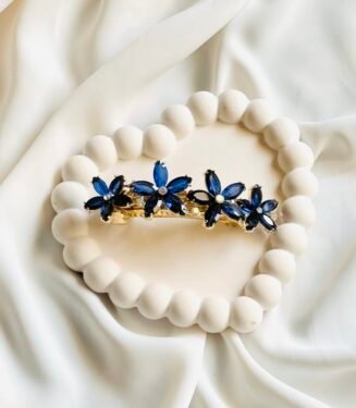 Floral Rhinestone Hair Clip