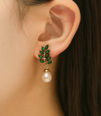 Stoned Green Earring