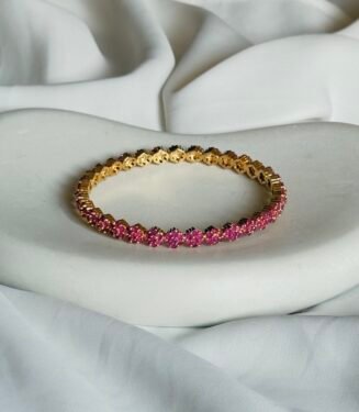 Floral Gemstone Bangle