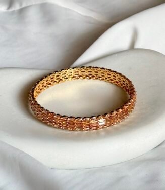 Dual‑Tone Lattice Bangle