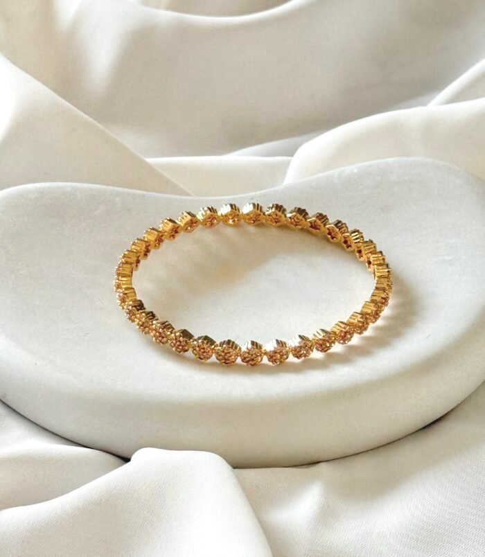 Floral Gemstone Bangle