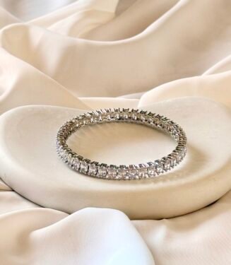 Dual‑Tone Lattice Bangle