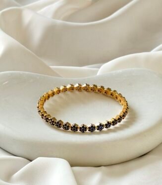 Floral Gemstone Bangle