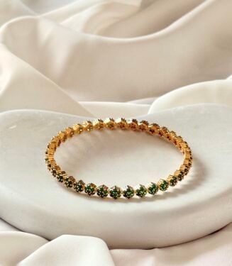 Floral Gemstone Bangle